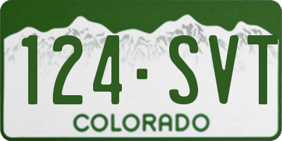 CO license plate 124SVT