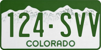 CO license plate 124SVV