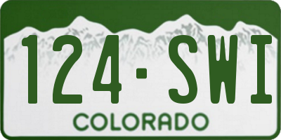 CO license plate 124SWI