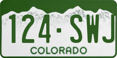CO license plate 124SWJ
