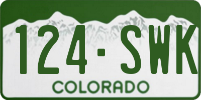 CO license plate 124SWK