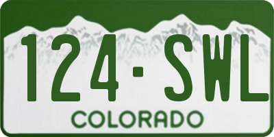 CO license plate 124SWL