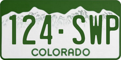 CO license plate 124SWP