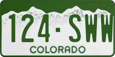 CO license plate 124SWW
