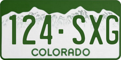 CO license plate 124SXG