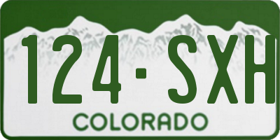 CO license plate 124SXH