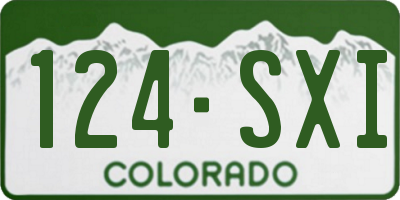 CO license plate 124SXI