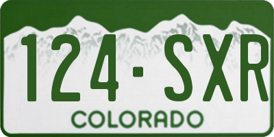 CO license plate 124SXR