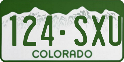 CO license plate 124SXU