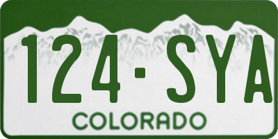 CO license plate 124SYA
