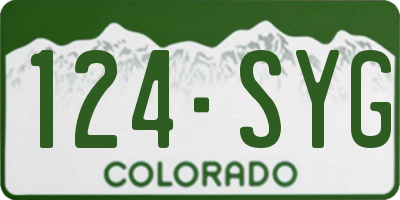 CO license plate 124SYG