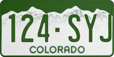 CO license plate 124SYJ