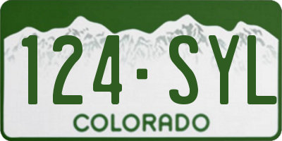 CO license plate 124SYL