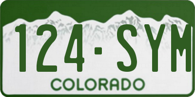 CO license plate 124SYM