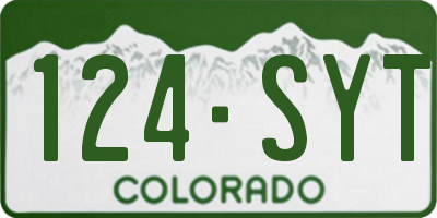 CO license plate 124SYT
