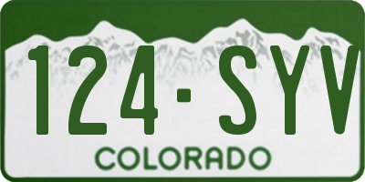 CO license plate 124SYV