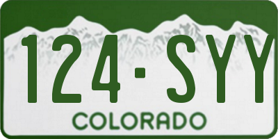 CO license plate 124SYY
