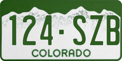 CO license plate 124SZB