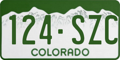 CO license plate 124SZC