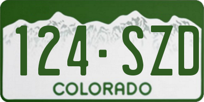CO license plate 124SZD