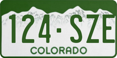 CO license plate 124SZE