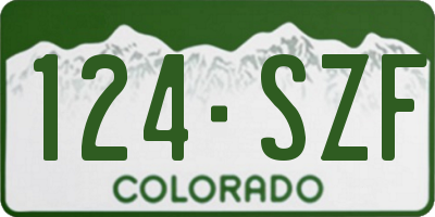 CO license plate 124SZF