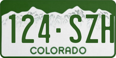 CO license plate 124SZH