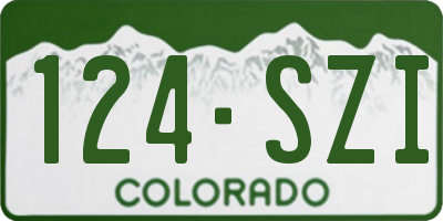 CO license plate 124SZI