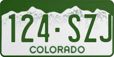 CO license plate 124SZJ