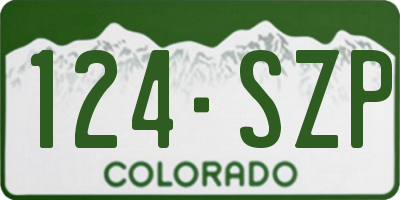 CO license plate 124SZP
