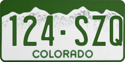 CO license plate 124SZQ