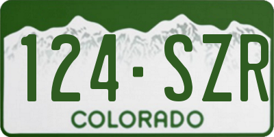 CO license plate 124SZR