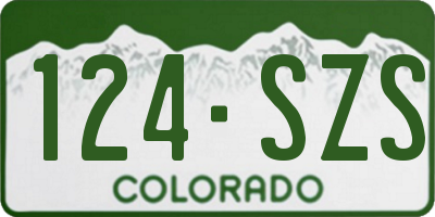 CO license plate 124SZS