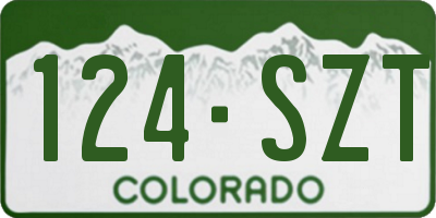 CO license plate 124SZT
