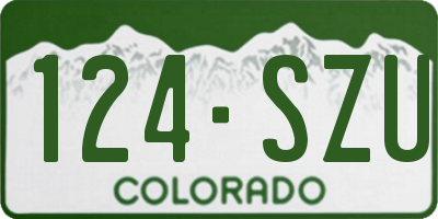 CO license plate 124SZU