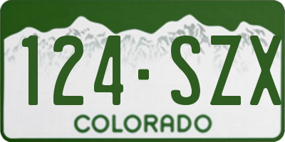 CO license plate 124SZX