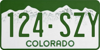 CO license plate 124SZY