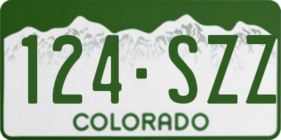 CO license plate 124SZZ