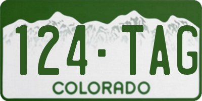 CO license plate 124TAG