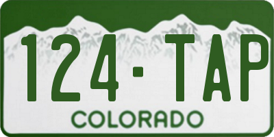 CO license plate 124TAP