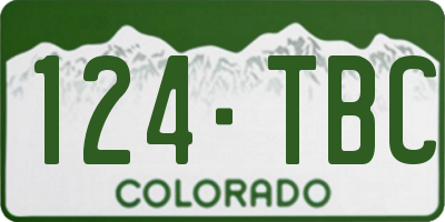 CO license plate 124TBC