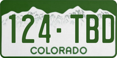 CO license plate 124TBD