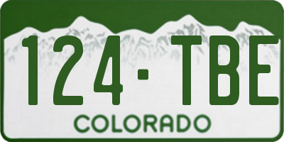 CO license plate 124TBE