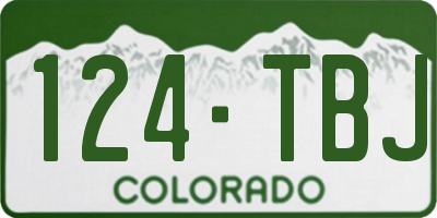 CO license plate 124TBJ