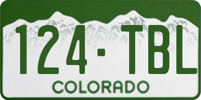 CO license plate 124TBL