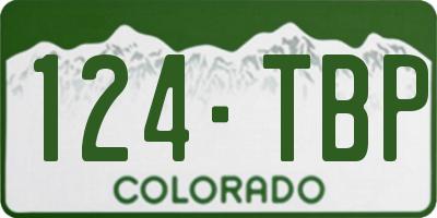 CO license plate 124TBP