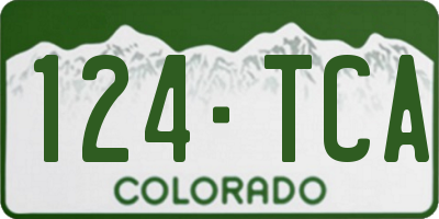 CO license plate 124TCA