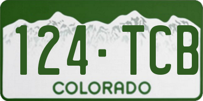 CO license plate 124TCB