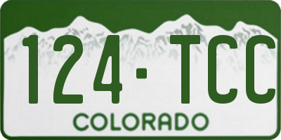 CO license plate 124TCC