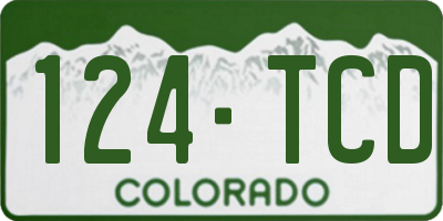 CO license plate 124TCD